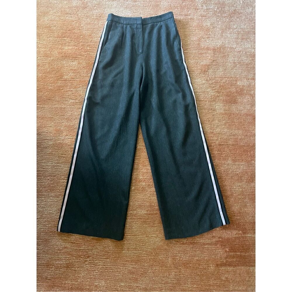 TORY BURCH wide leg high rise pants M